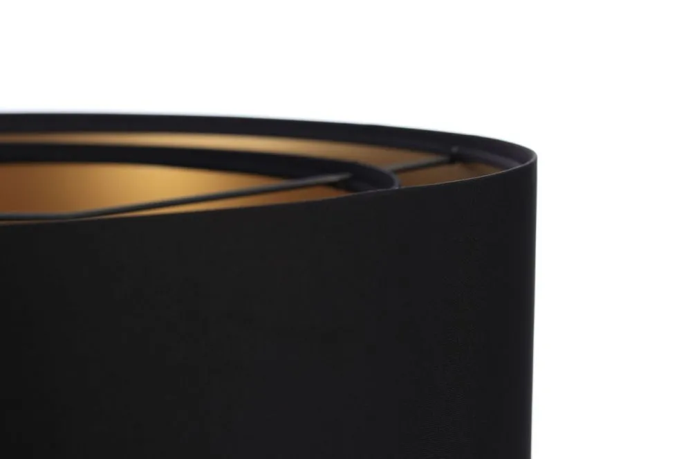 Lampa wisząca DOUBLE ELEGANT 60 czarna/złota na 1 żarówkę | MIRAT.