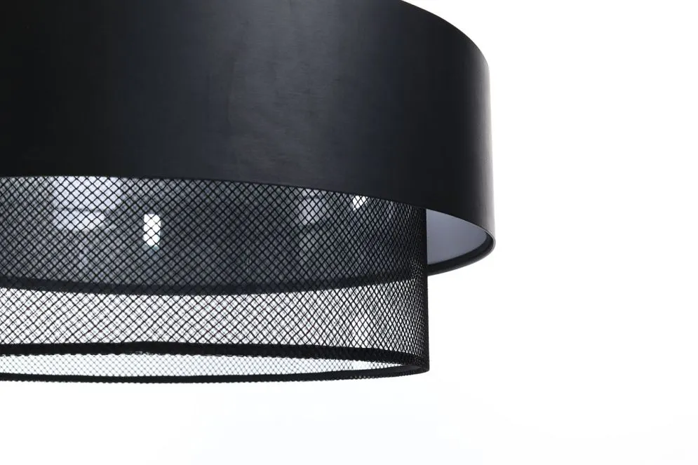 Lampa wisząca DOUBLE NET 40 czarna w stylu industrialnym | MIRAT.
