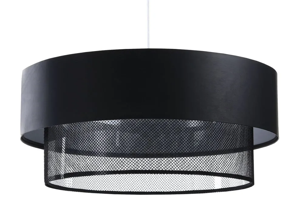 Lampa wisząca DOUBLE NET 40 czarna w stylu industrialnym | MIRAT.