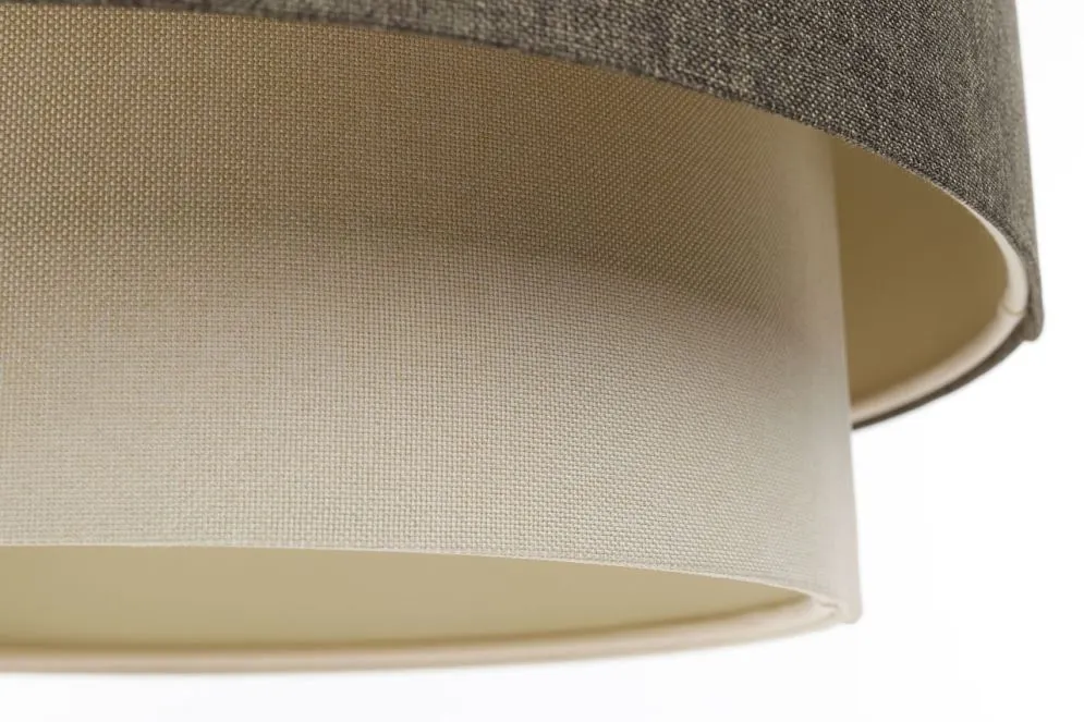 Lampa wisząca ERUTAN DOUBLE 50 szara/kremowa z podwójnym abażurem I sklep meblowy MIRAT.