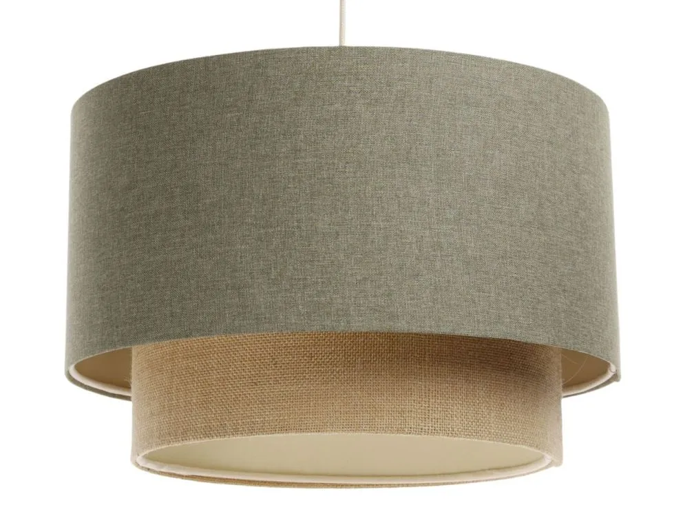 Lampa wisząca ERUTAN DOUBLE 50 zielona/beżowa nad stół I sklep meblowy MIRAT.