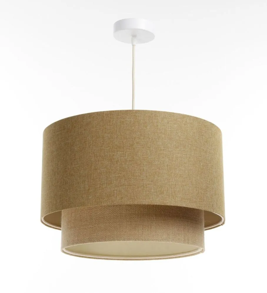 Lampa wisząca ERUTAN DOUBLE 60 żółta/beżowa w stylu boho I sklep meblowy MIRAT.