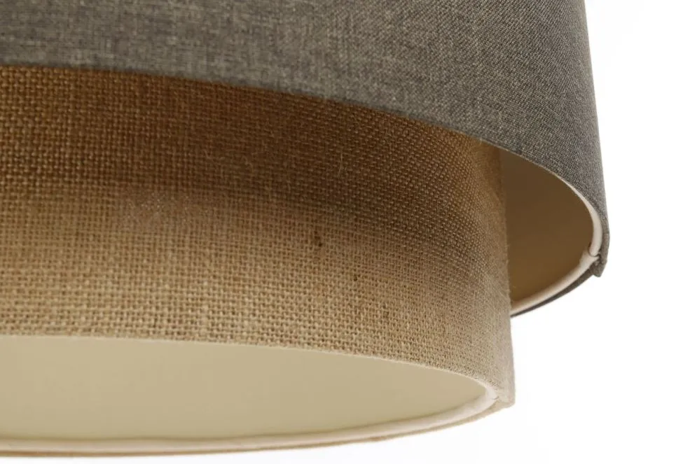 Lampa wisząca ERUTAN DOUBLE 50 szara/beżowa w kształcie walca I sklep meblowy MIRAT.