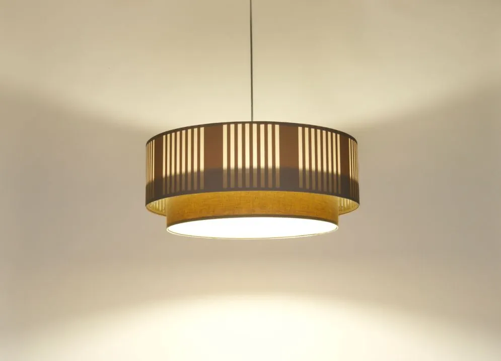 Lampa wisząca DUO LAMI LINE 40x16 kremowa/beżowa pojedyncza I sklep meblowy MIRAT.