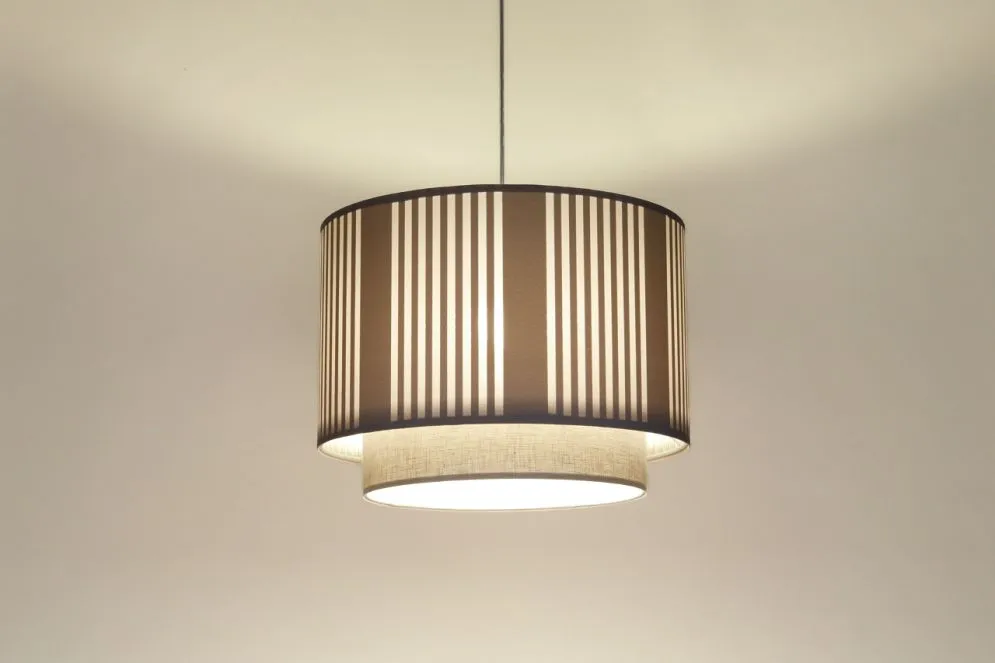 Lampa wisząca DUO LAMI LINE 40 kremowa/beżowa w stylu boho I sklep meblowy MIRAT.