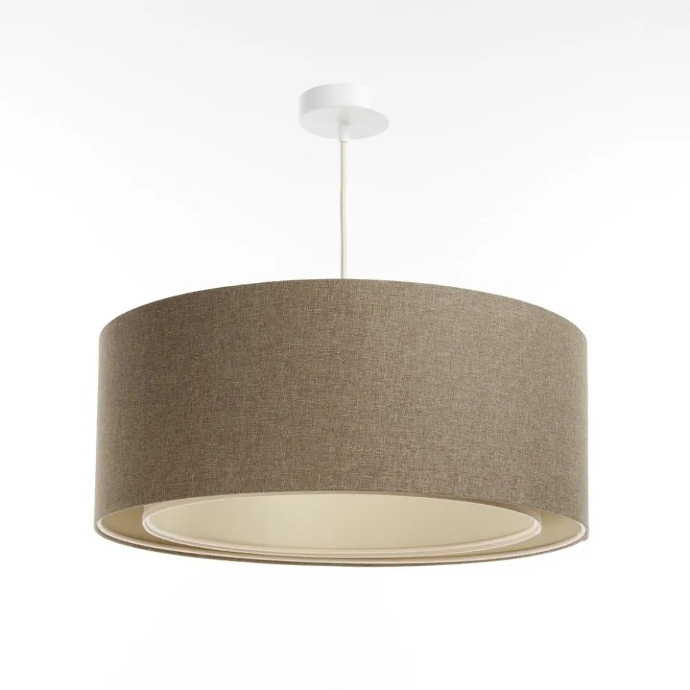 Lampa wisząca ERUTAN DOUBLE 40 brązowa w kształcie walca I sklep meblowy MIRAT.