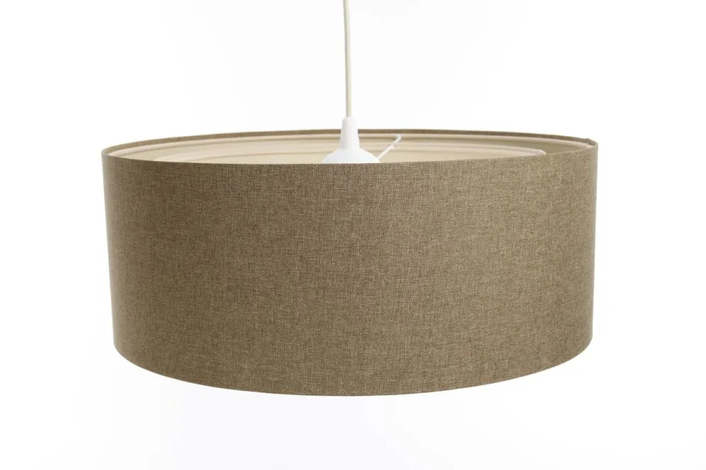 Lampa wisząca ERUTAN DOUBLE 40 brązowa w kształcie walca I sklep meblowy MIRAT.