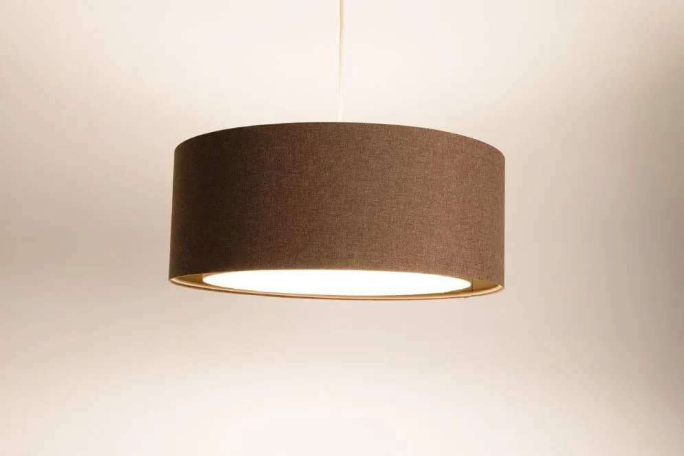 Lampa wisząca ERUTAN DOUBLE 40 brązowa w kształcie walca I sklep meblowy MIRAT.