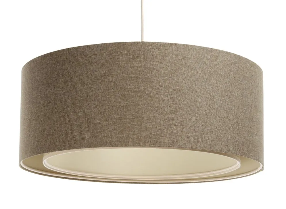 Lampa wisząca ERUTAN DOUBLE 40 brązowa w kształcie walca I sklep meblowy MIRAT.