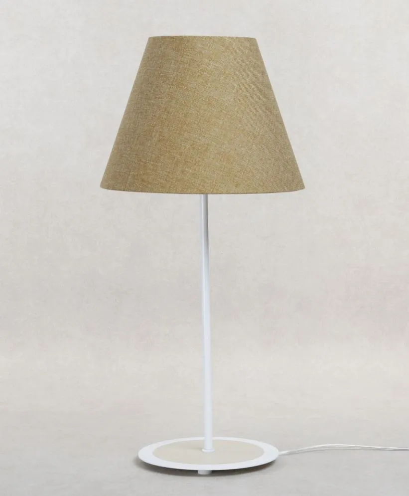 Lampa stołowa ENTURO IV brązowa z abażurem w kształcie stożka I sklep meblowy MIRAT.