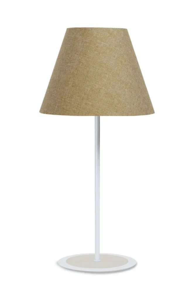 Lampa stołowa ENTURO IV brązowa z abażurem w kształcie stożka I sklep meblowy MIRAT.