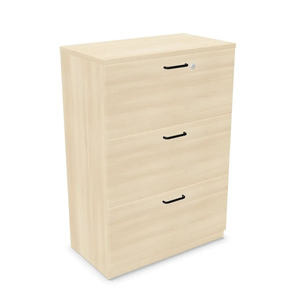 Komoda biurowa EASY SPACE CABINET 3D 80cm akacjowa zamykana I sklep meblowy MIRAT.