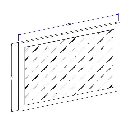 Lustro do przedpokoju CROSS 40x60cm zielone laminowane I sklep meblowy MIRAT. kolekcja HV-CROSS