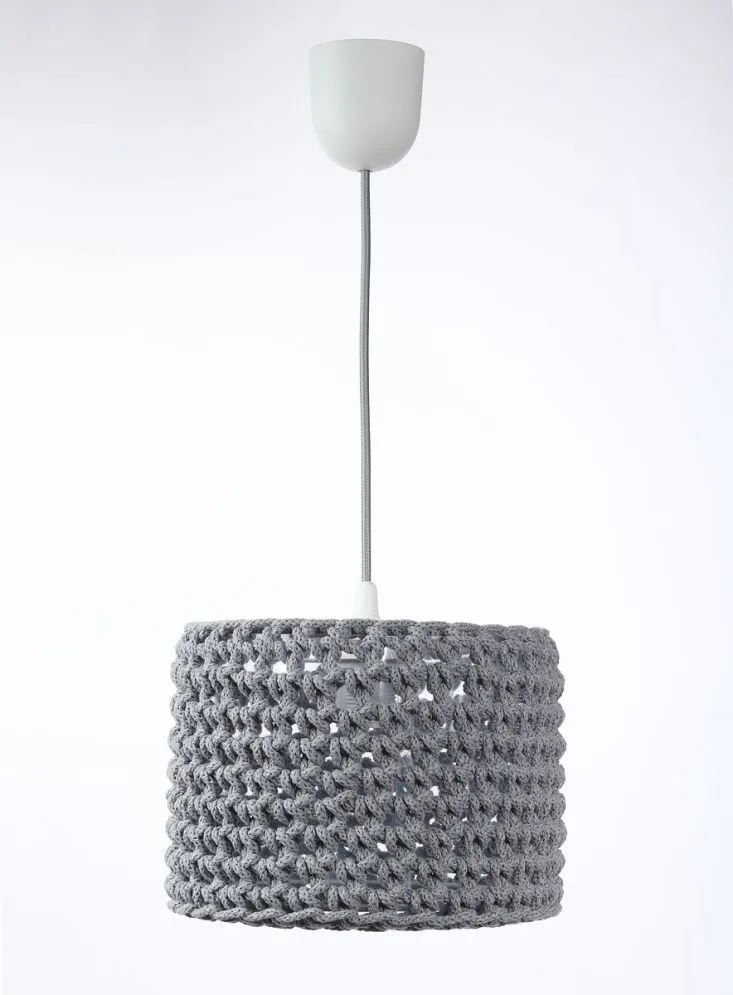 Lampa wisząca COTTON 25 szara abażur sweterek | MIRAT. w stylu kolekcja