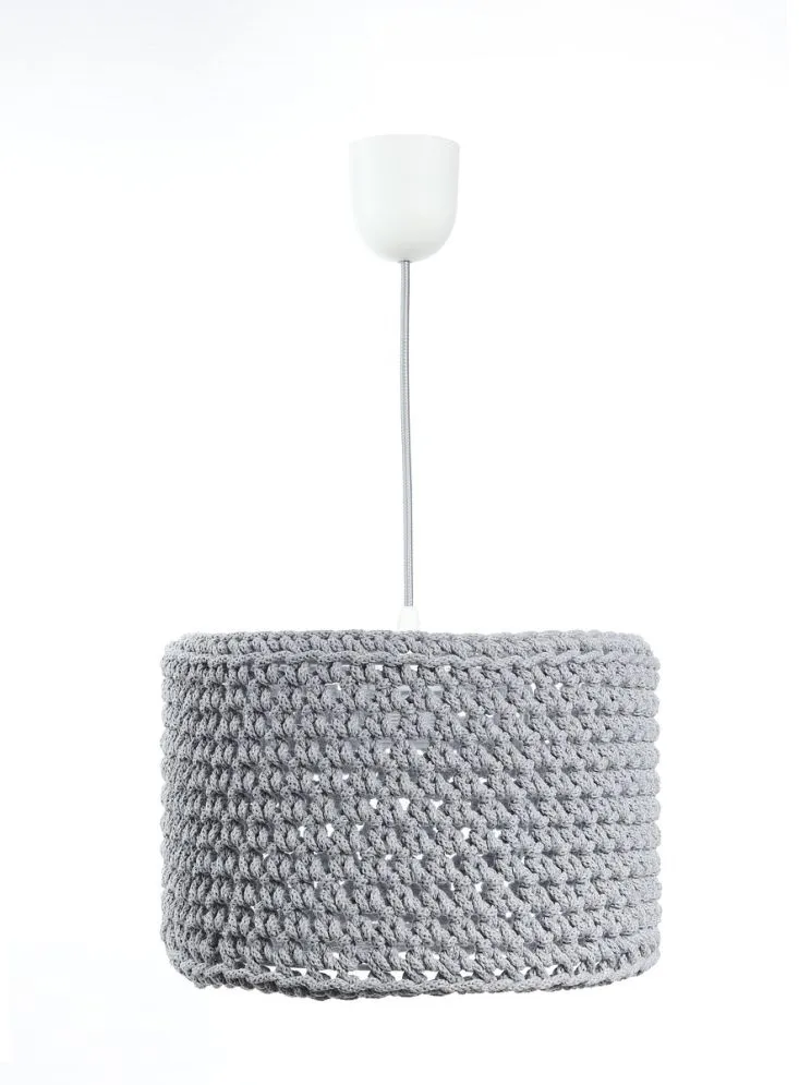 Lampa wisząca COTTON 30 szara ręcznie robiona polska | MIRAT. w stylu kolekcja
