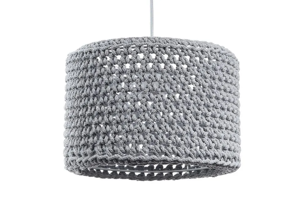 Lampa wisząca COTTON 30 szara ręcznie robiona polska | MIRAT. w stylu kolekcja