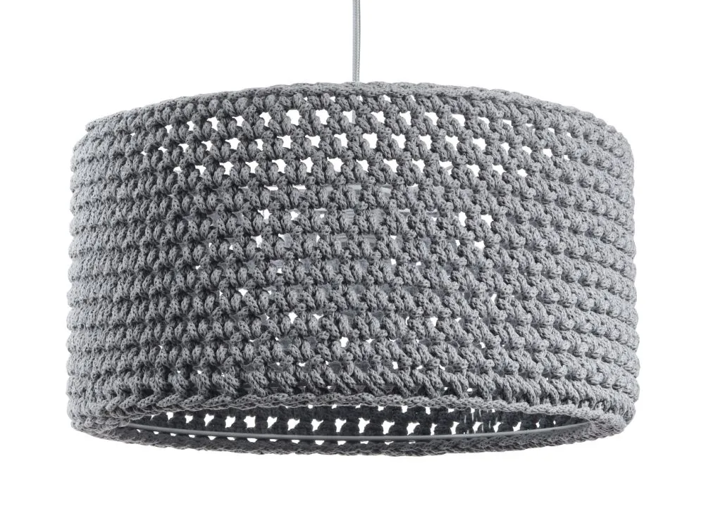 Lampa wisząca COTTON 40 szara nowoczesna ze sznurka | MIRAT. w stylu kolekcja
