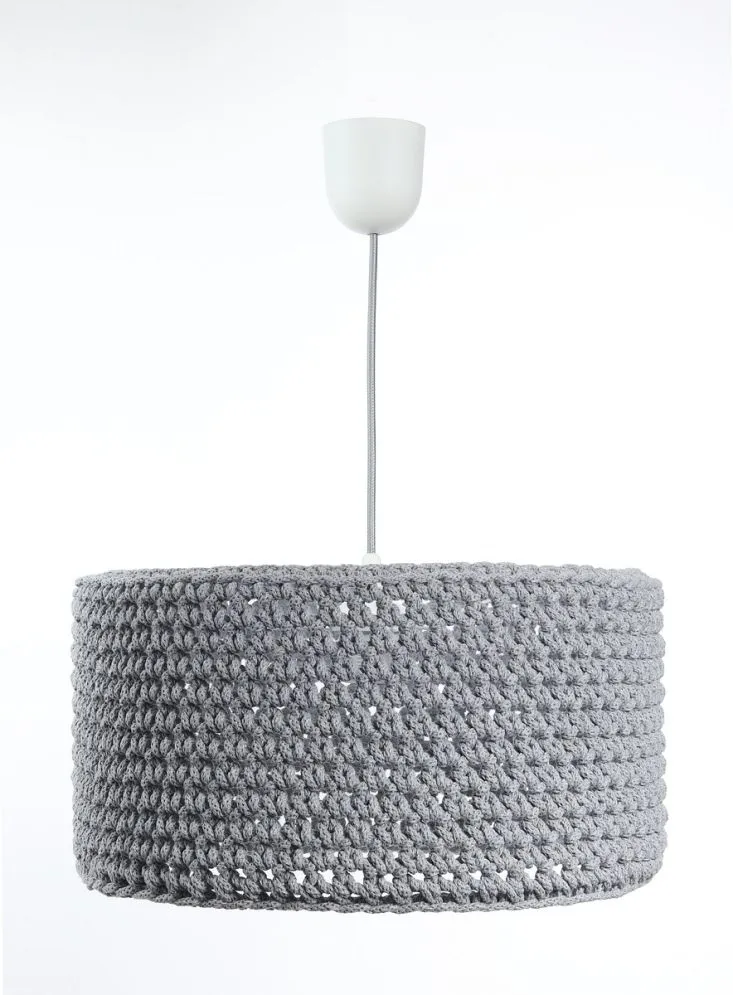Lampa wisząca COTTON 40 szara nowoczesna ze sznurka | MIRAT. w stylu kolekcja