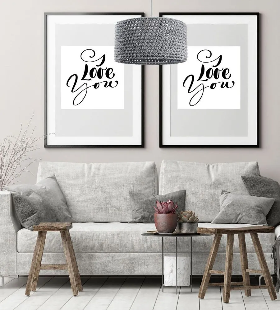 Lampa wisząca COTTON 40 szara nowoczesna ze sznurka | MIRAT. w stylu kolekcja