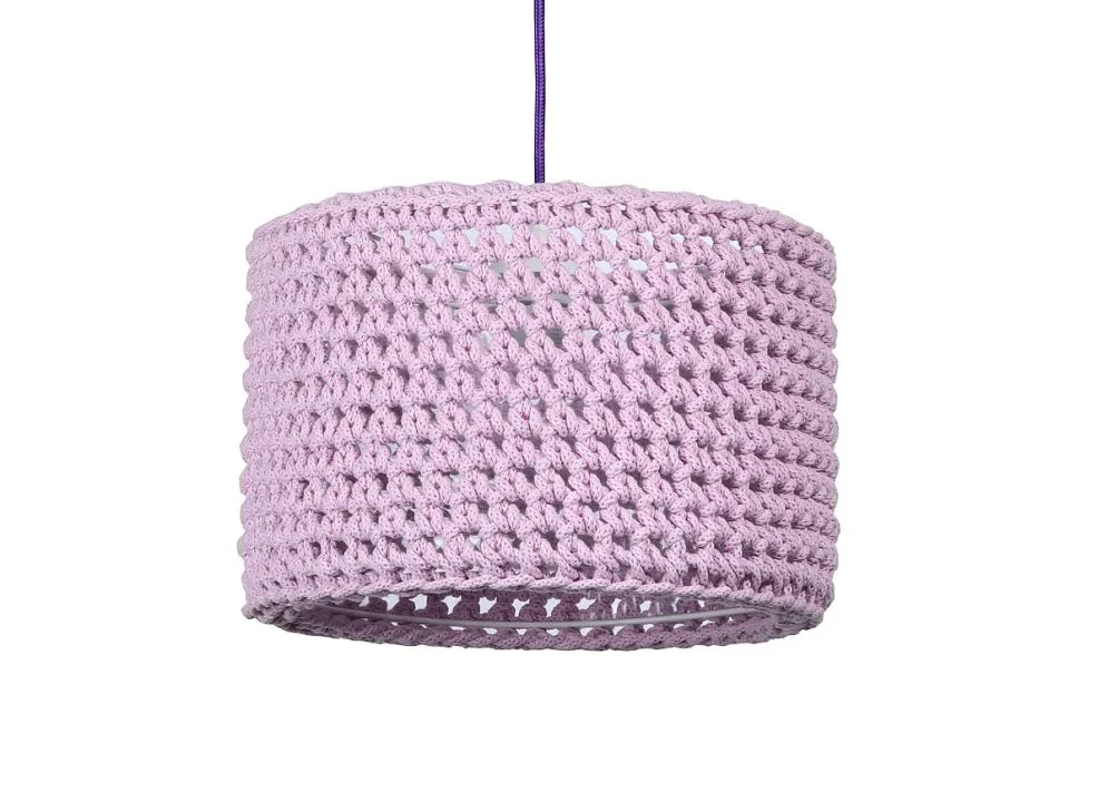 Lampa wisząca COTTON 25 fioletowa nad biurko | MIRAT. w stylu kolekcja
