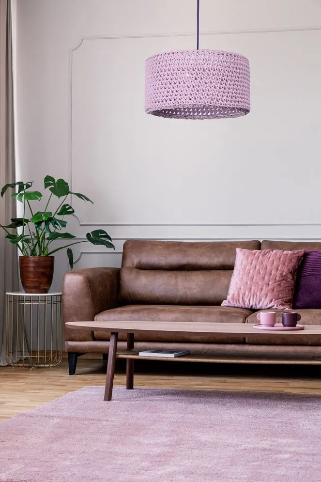 Lampa wisząca COTTON 40 fioletowa nowoczesna | MIRAT. w stylu kolekcja