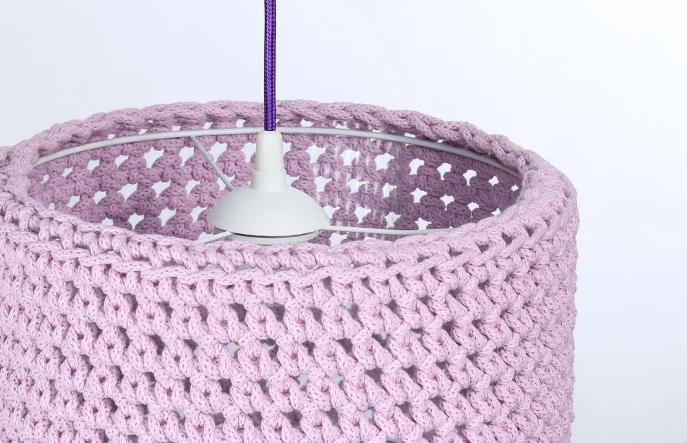 Lampa wisząca COTTON 25 fioletowa nad biurko | MIRAT. w stylu kolekcja