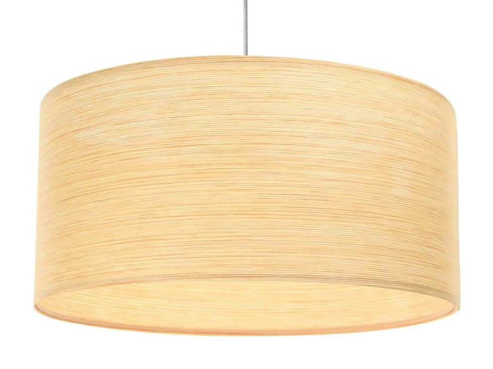 Lampa wisząca NATURAL RATTAN 50 beżowa walec tkanina | MIRAT.