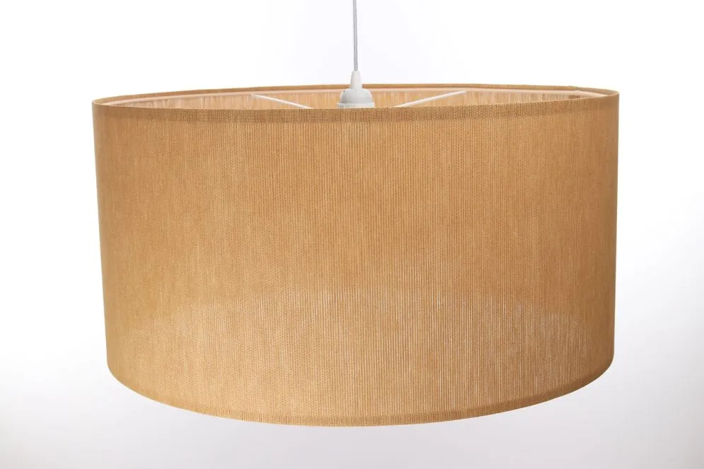 Lampa wisząca NATURAL BEIGE 60 beżowa płócienna natural | MIRAT.