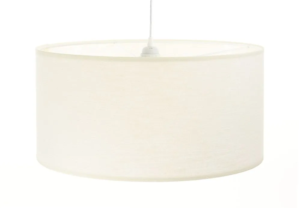 Lampa wisząca NATURAL CREAM 40 kremowa tkanina walec | MIRAT.