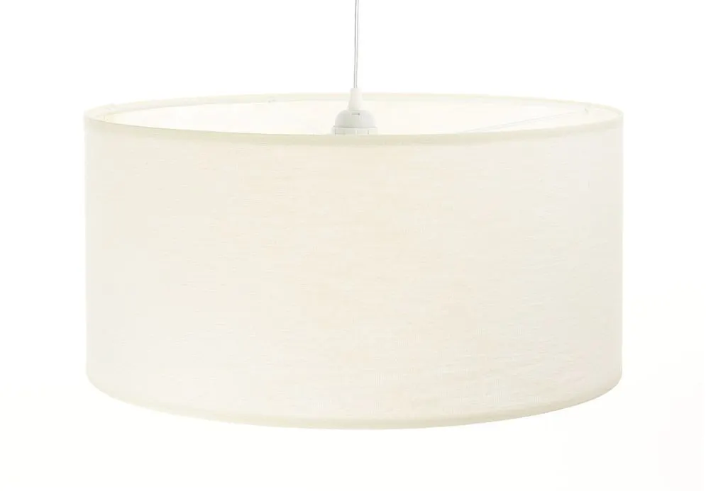 Lampa wisząca NATURAL CREAM 50 kremowa płócienna minimalistyczna | MIRAT.