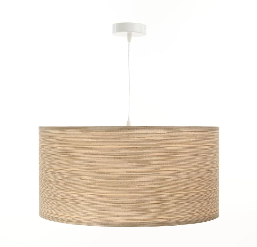 Lampa wisząca NATURAL REED 40 beżowa walec polskiej produkcji | MIRAT.