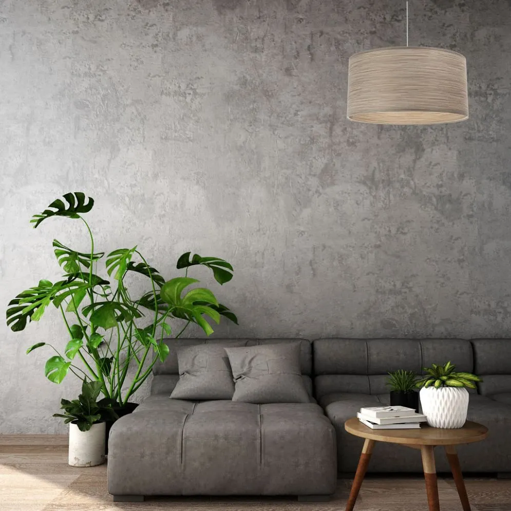 Lampa wisząca NATURAL FIBER 40 ciemnobeżowa do salonu nowoczesna | MIRAT.