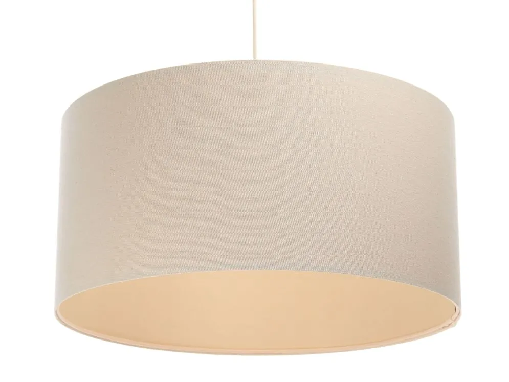 Lampa wisząca BOHO LEN 40 kremowa lniana tkanina | MIRAT.