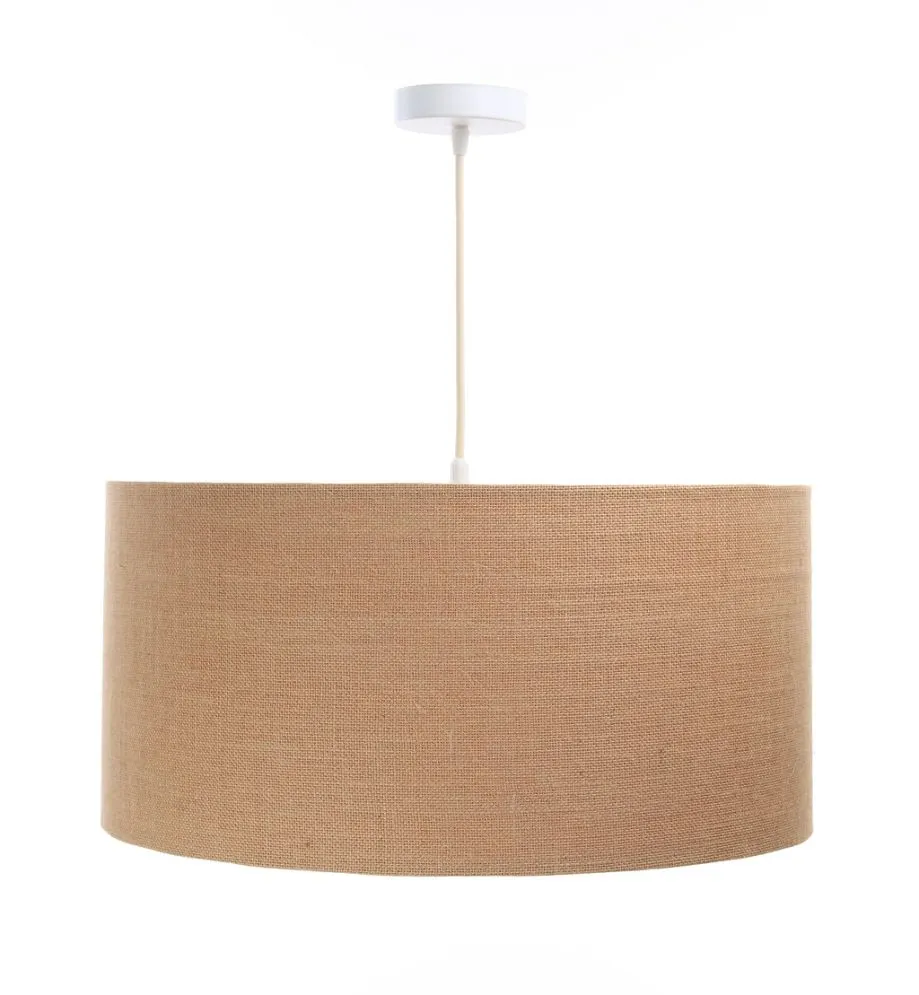 Lampa wisząca BOHO JUTA 40 beżowa walec 1 żarówka | MIRAT.