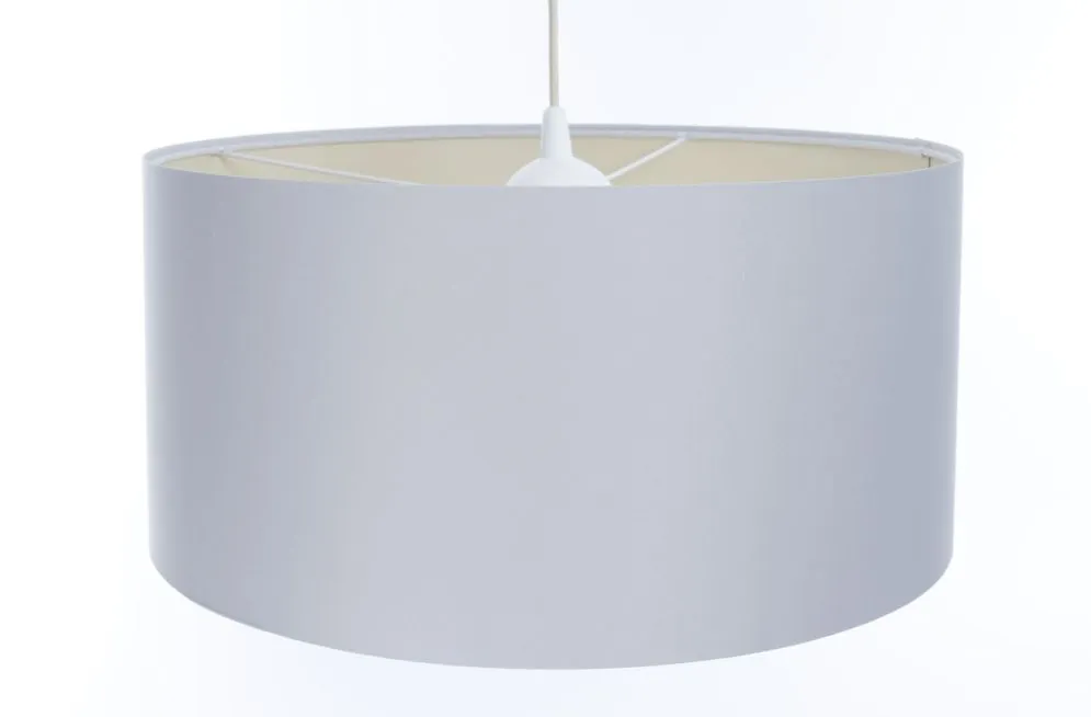 Lampa wisząca MODERN 40 szara/kremowa w kształcie walca I sklep meblowy MIRAT.