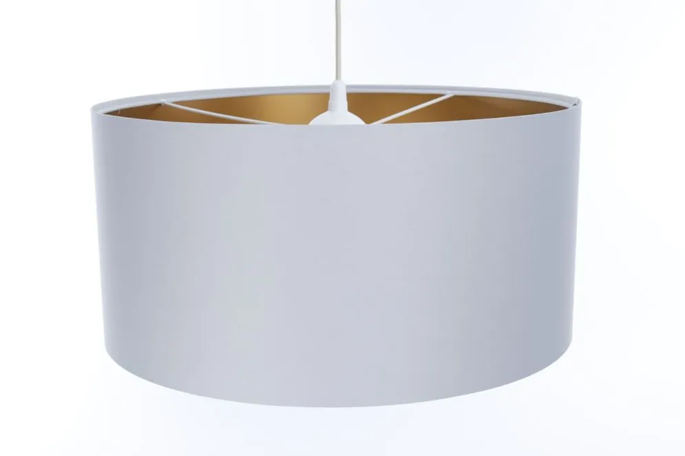 Lampa wisząca MODERN 50 szara/miedziana satynowy abażur I sklep meblowy MIRAT.