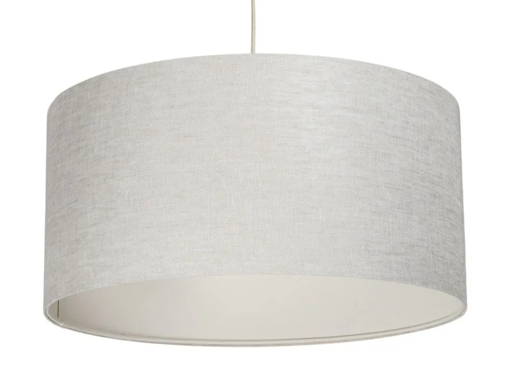 Lampa wisząca LEN LIGHT 50 jasno beżowa z lnianej tkaniny I sklep meblowy MIRAT.