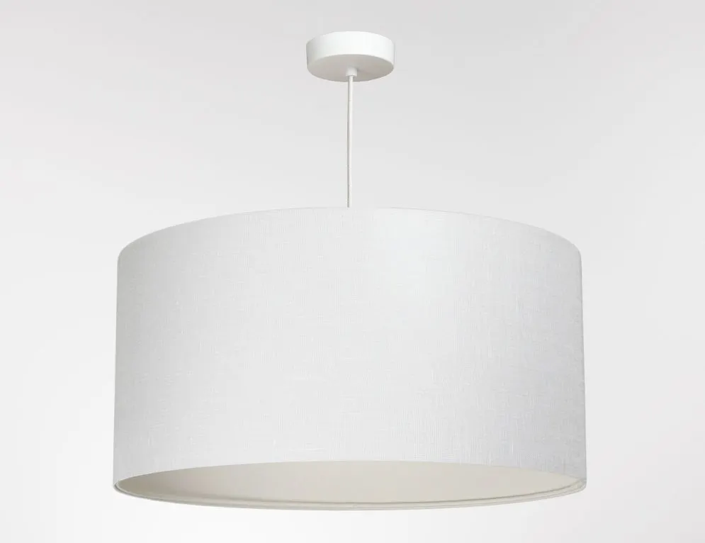 Lampa wisząca LEN LIGHT 40 biała lniana I sklep meblowy MIRAT.