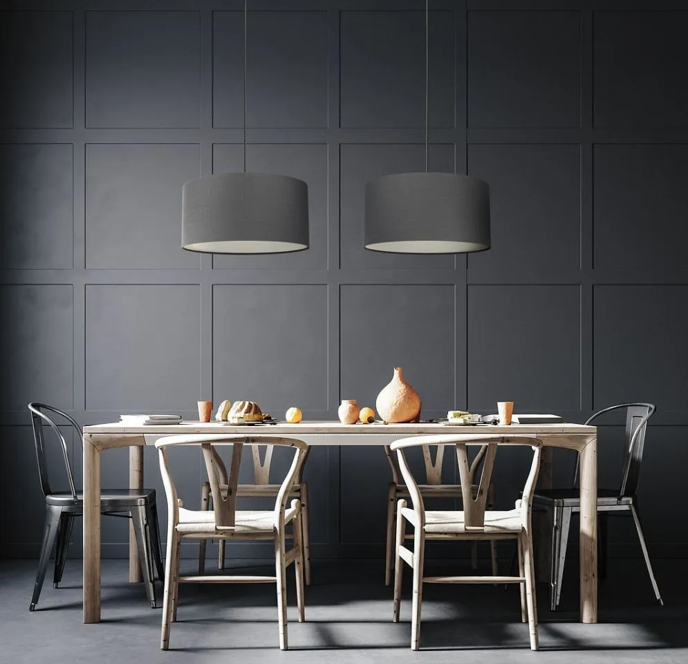Lampa wisząca LEN LIGHT 40 grafitowa nad stół I sklep meblowy MIRAT.