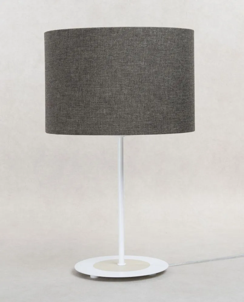 Lampa stołowa ERUTAN III szara na metalowej podstawie I sklep meblowy MIRAT.
