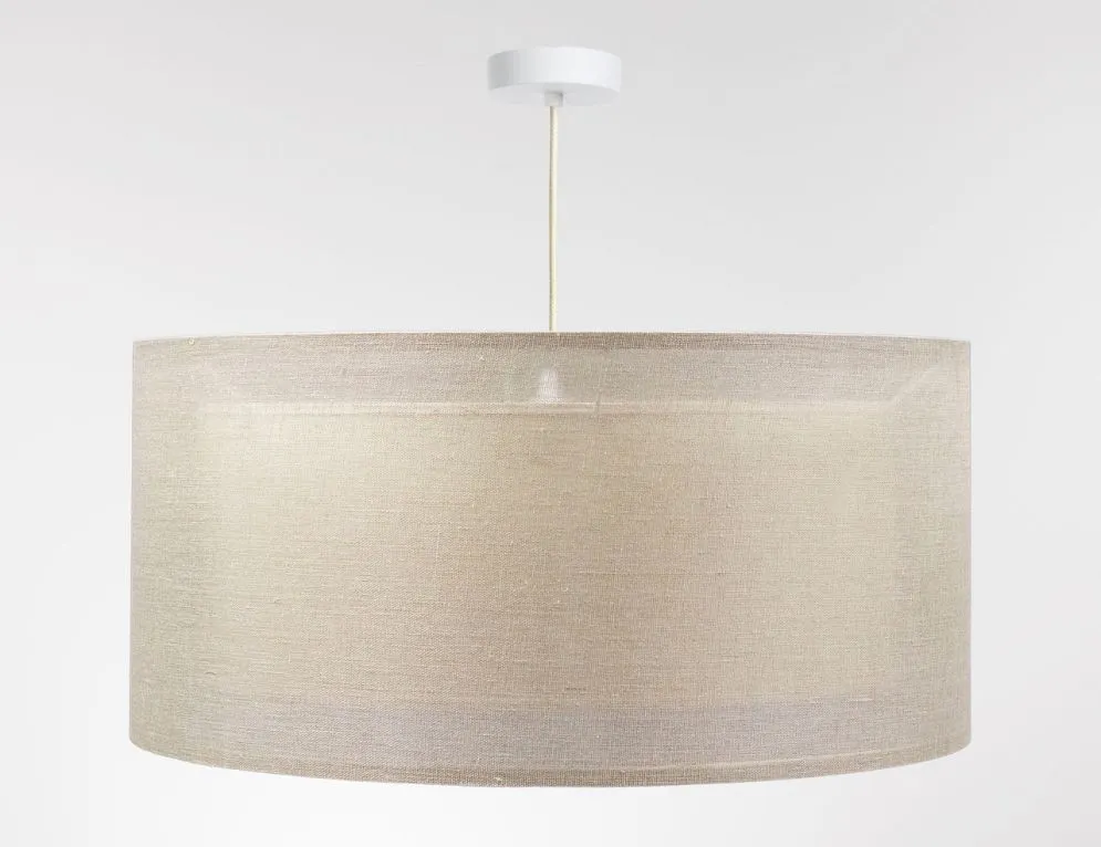 Lampa wisząca DUO LEN LIGHT 50 beżowa lniana I sklep meblowy MIRAT.
