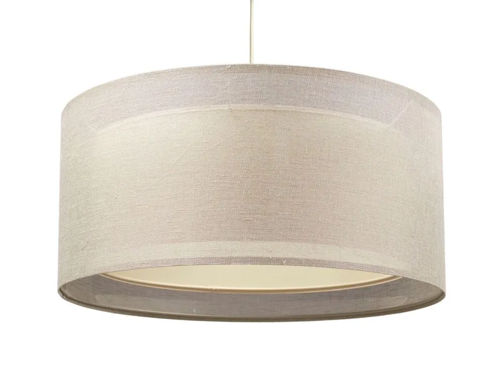 Lampa wisząca DUO LEN LIGHT 50 beżowa lniana I sklep meblowy MIRAT.