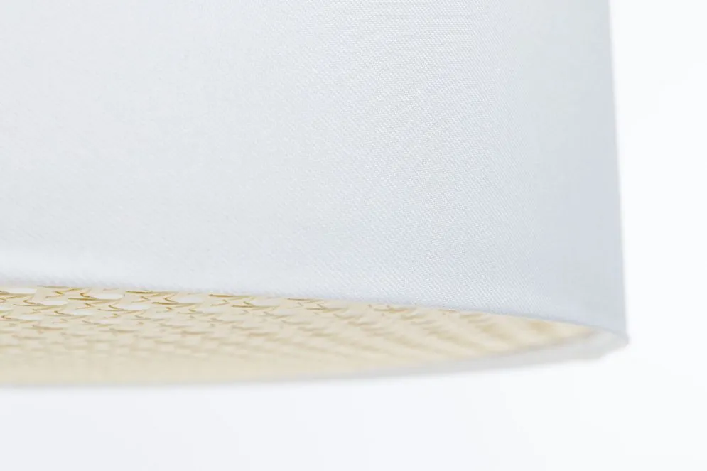 Lampa wisząca MODERN RATTAN 50 biała w kształcie walca I sklep meblowy MIRAT.