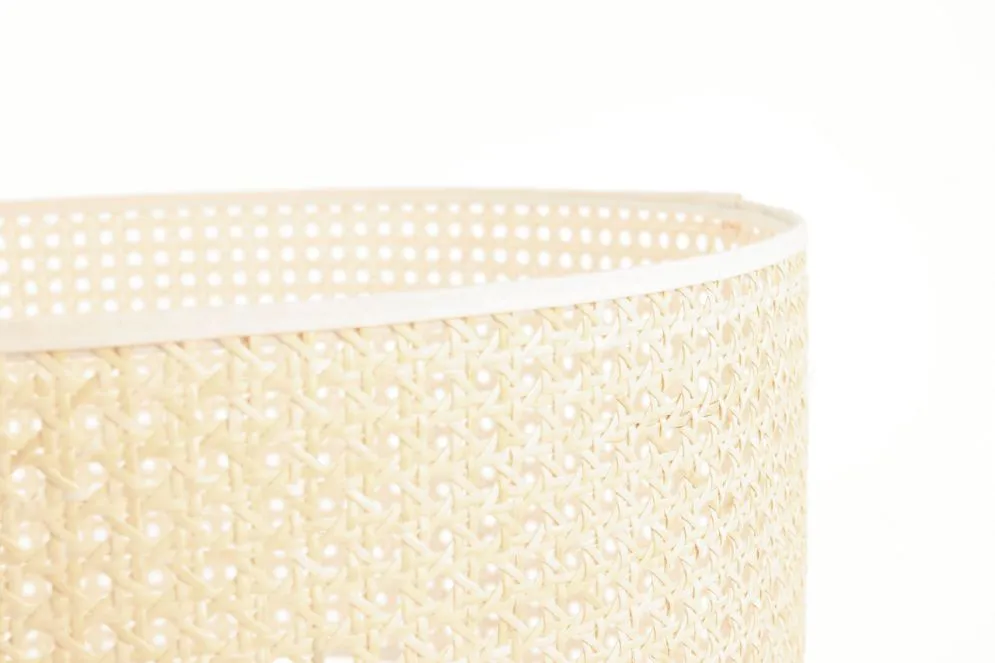 Lampa stojąca BOHO 50 rattan naturalny na drewnianej podstawie | MIRAT. w stylu kolekcja