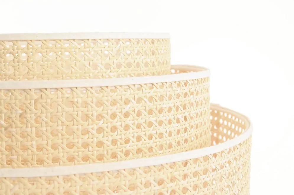 Lampa stojąca BOHO TRI rattan naturalny pleciony | MIRAT. w stylu kolekcja