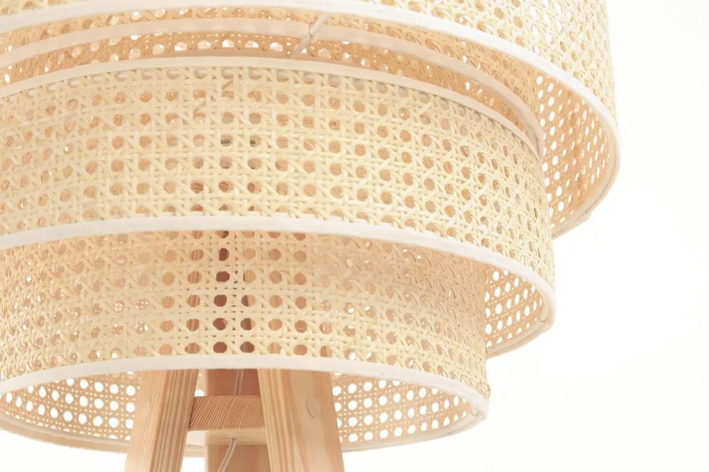 Lampa stojąca BOHO V rattan naturalny w stylu natural | MIRAT. w stylu kolekcja