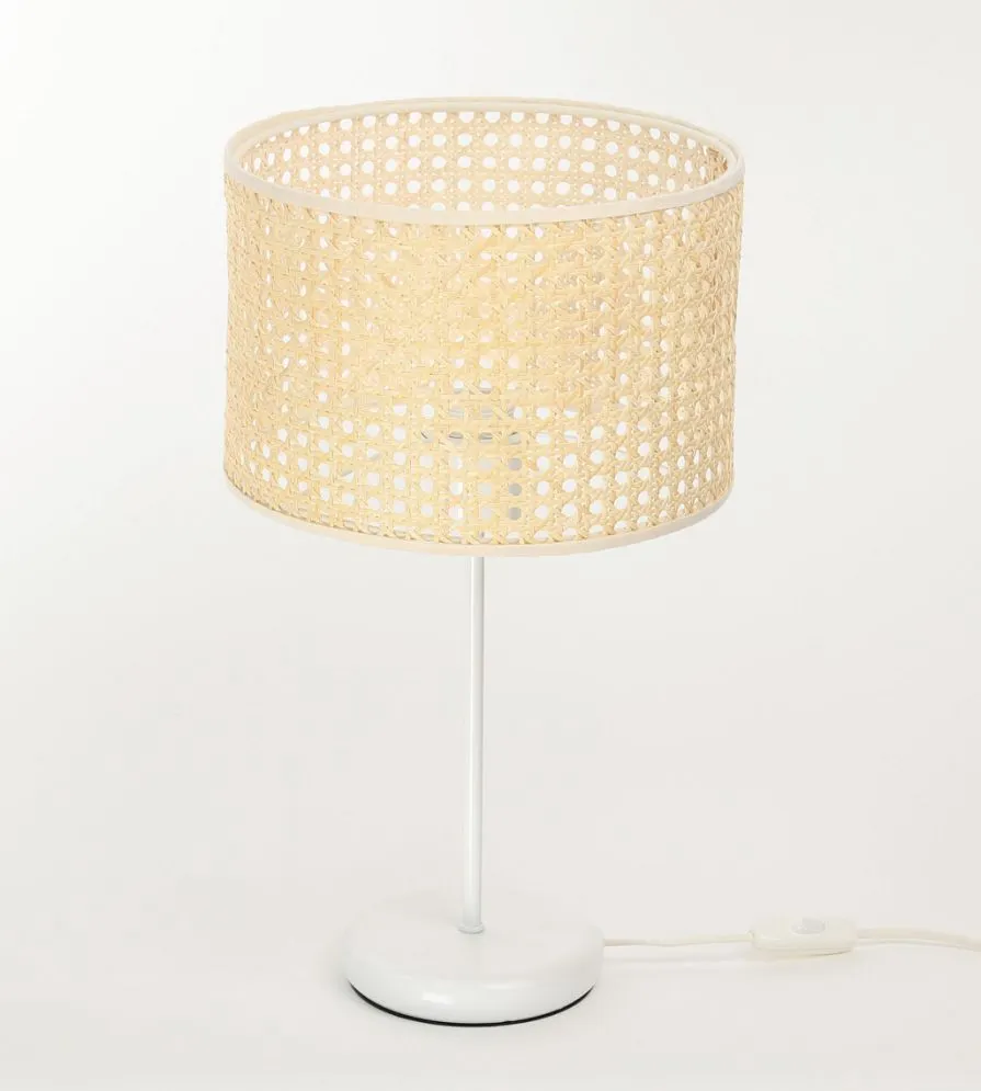 Lampa stołowa BOHO HIGH rattan naturalny na metalowej podstawie | MIRAT. w stylu kolekcja
