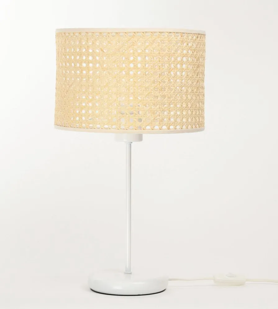 Lampa stołowa BOHO HIGH rattan naturalny na metalowej podstawie | MIRAT. w stylu kolekcja