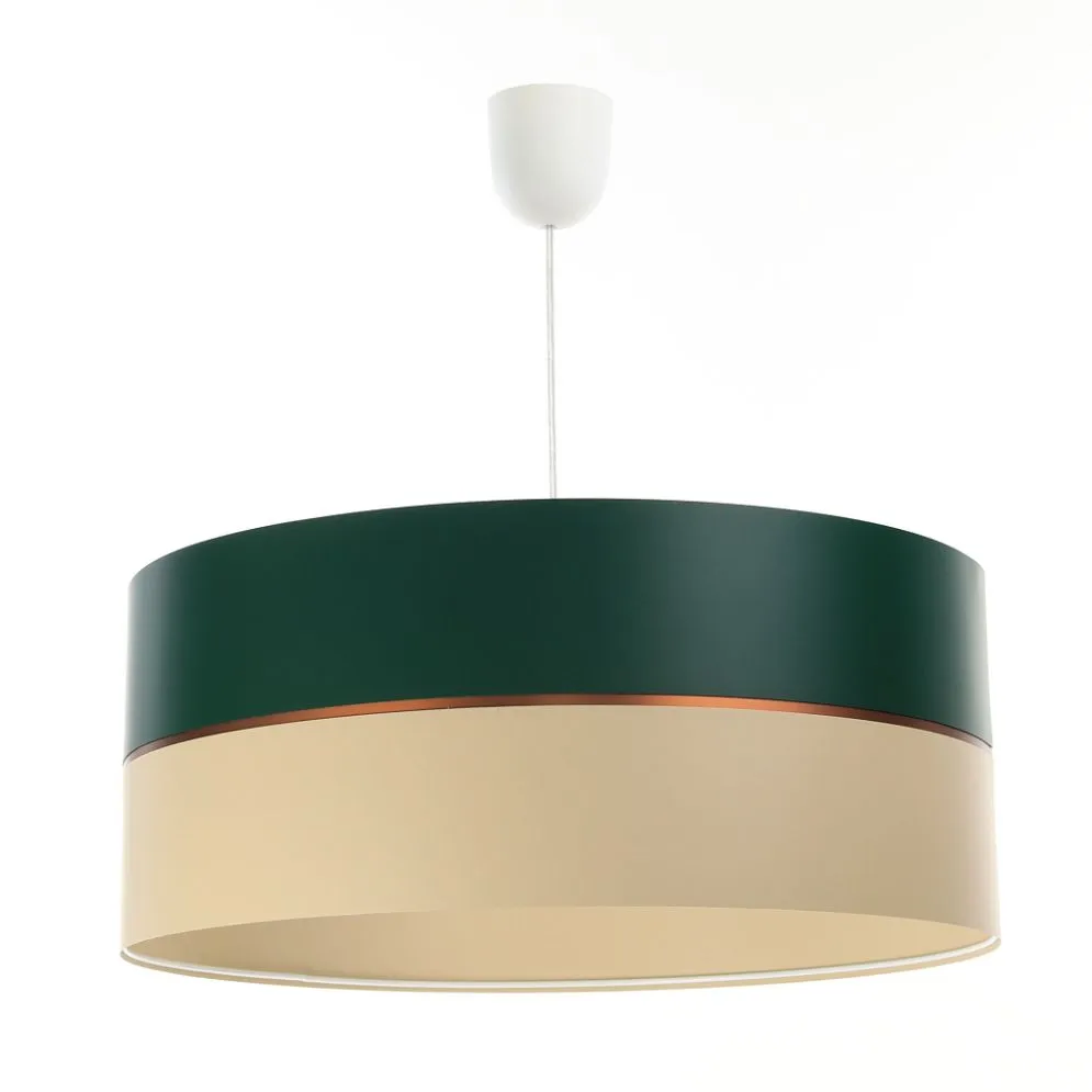 Lampa wisząca SIMPLY GLAMOUR 40 zielona/kremowa nad stół | MIRAT. w stylu kolekcja