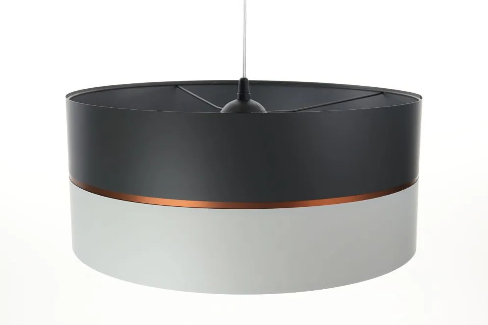 Lampa wisząca SIMPLY GLAMOUR 60 jasnoszara/ciemnoszara do sypialni | MIRAT.